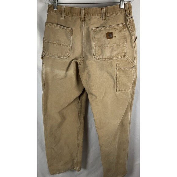 Carhartt B11 Loose Fit Brown Duck Work Pants Men's 32x34 USA Made Utility - Picture 2 of 13